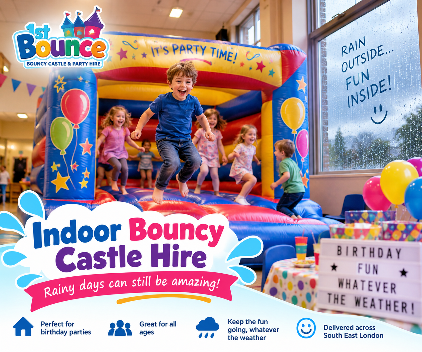 bouncy castle hire for halls and indoors for wet weather indoor wet weather bouncy castle hire